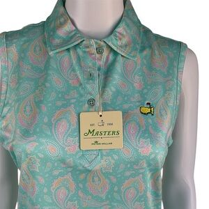 Masters Peter Millar Women's Paisley Sleeveless Top - Light Blue